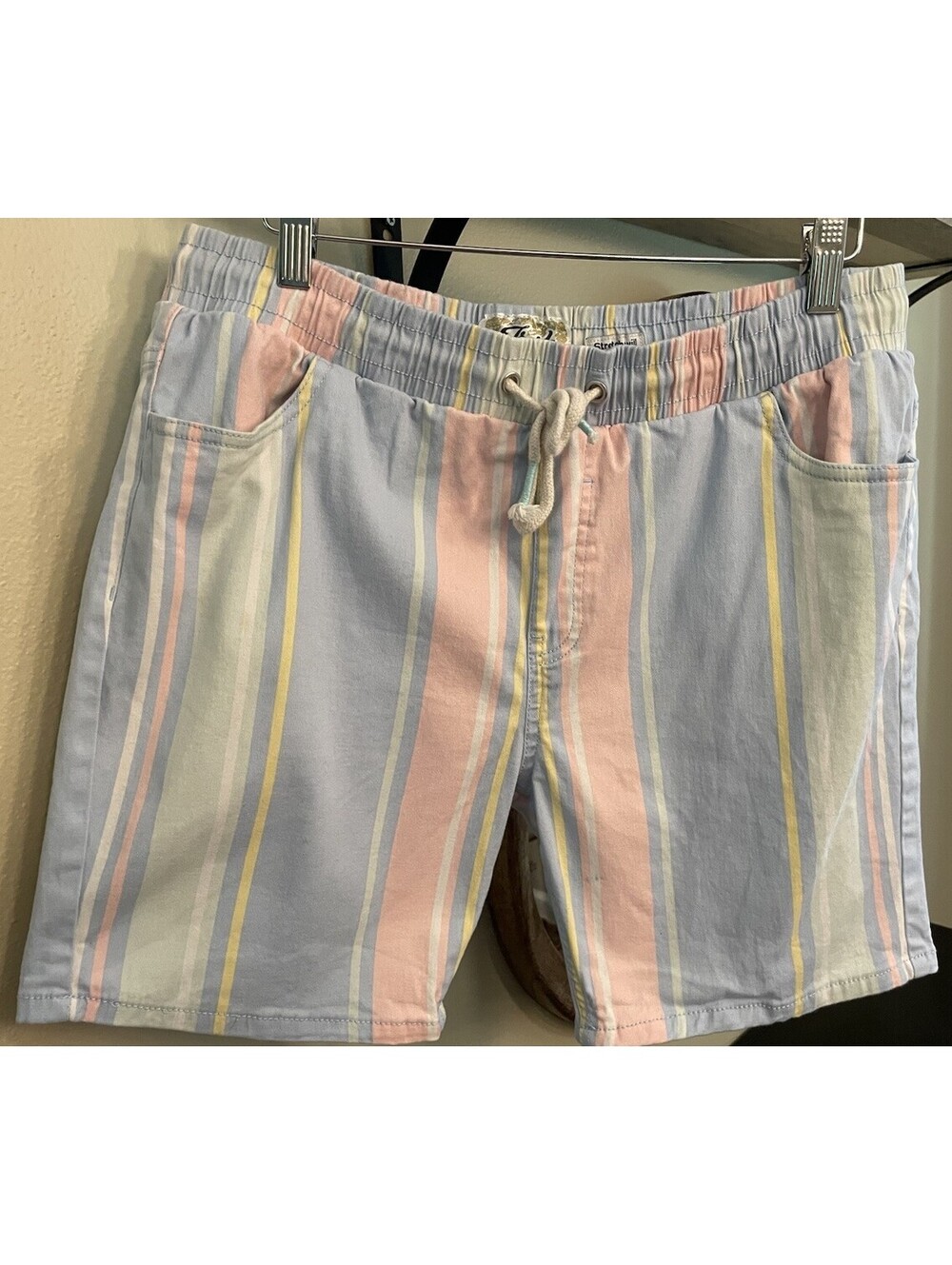 Fresh Prints of BelAir Men’s Stretch Twill Shorts Striped Multicolor Size XL